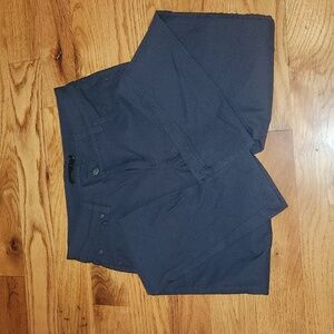 Prana skinny pants (not jeans). Dark gray almost navy blue size 8, very fitted